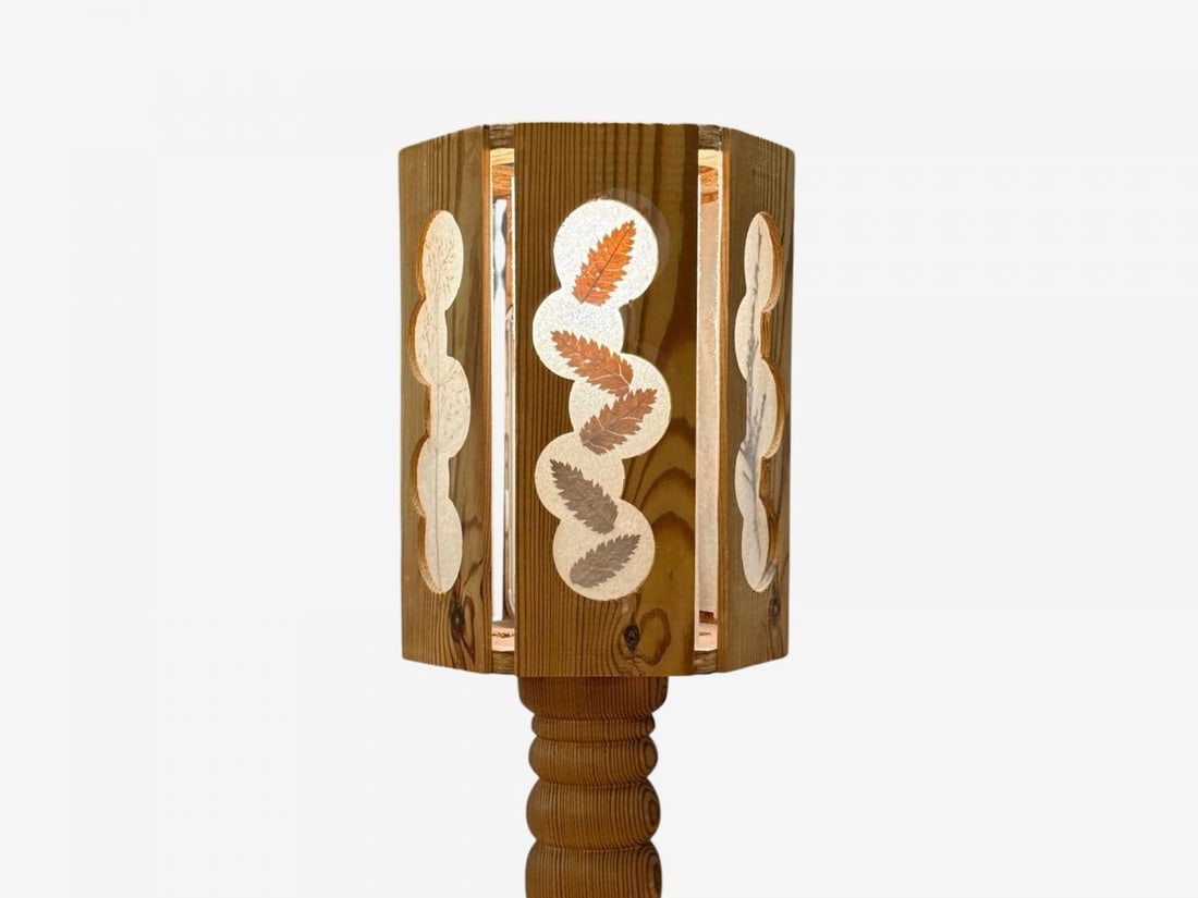 Swedish Modern, Table Lamp, Pine, Fabric, Sweden, 1940s - 6