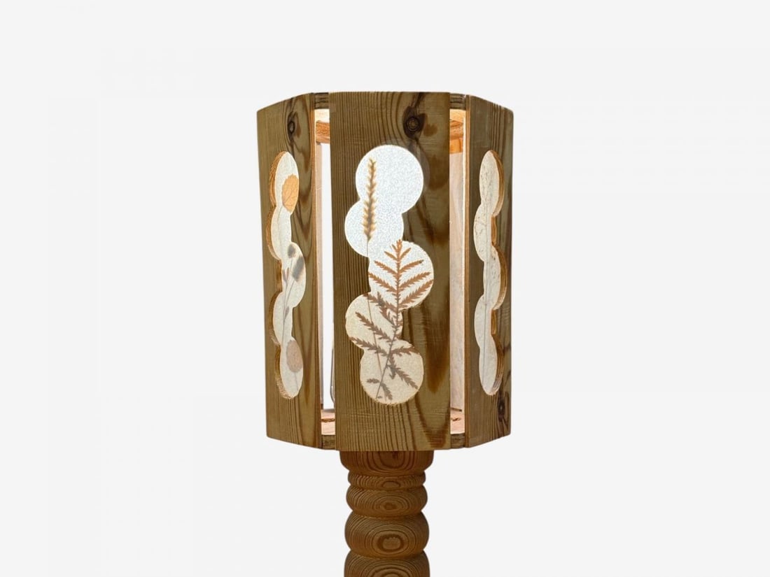 Swedish Modern, Table Lamp, Pine, Fabric, Sweden, 1940s - 7