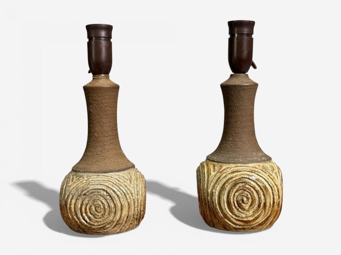 Chris Haslev, Table Lamps, Stoneware, Denmark, 1960s - 6