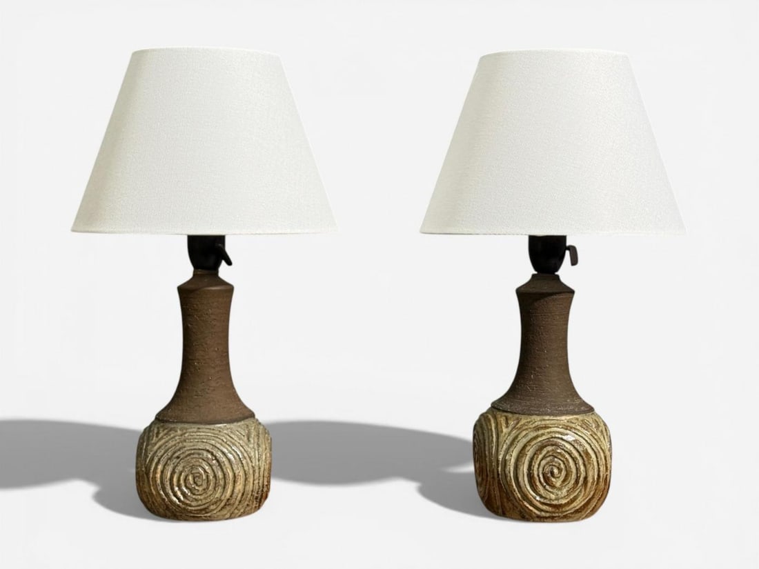 Chris Haslev, Table Lamps, Stoneware, Denmark, 1960s - 9