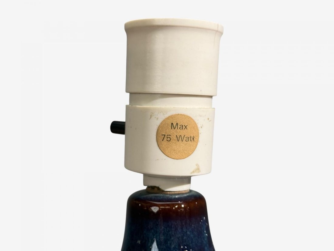 Einar Johansen, Table Lamp, Blue Glazed Ceramic, Denmark, 1960s - 7