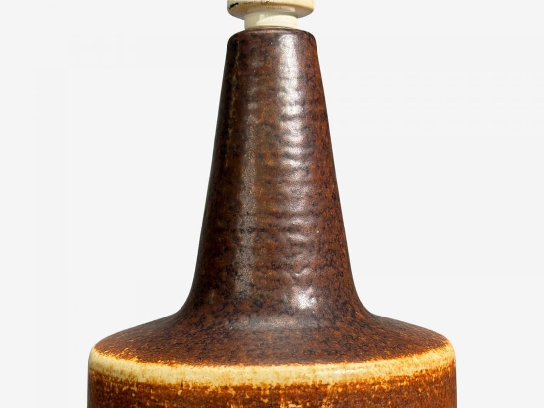 Søholm Stentøj, Table Lamp, Brown Glazed Stoneware, Denmark, 1960s - 6