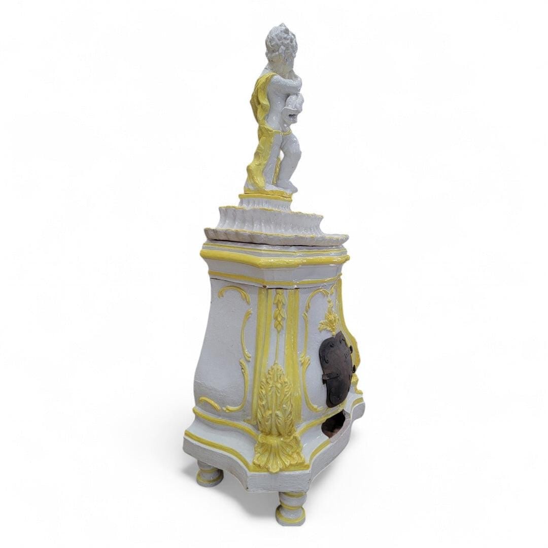 Antique Rococo Style Italian Majolica Stove - 4