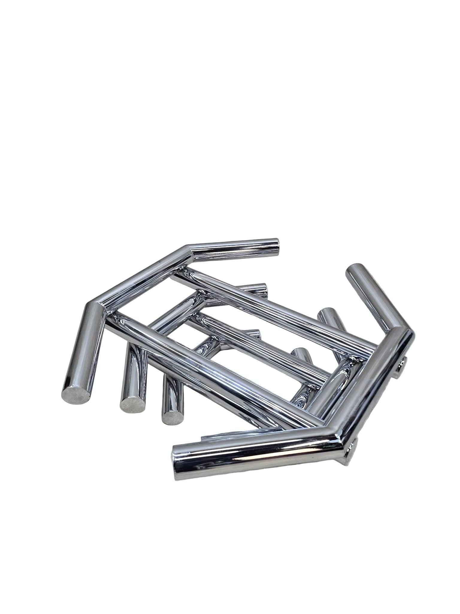 MCM Paul Mayen Style Stacked Chrome Coffee Table - 2