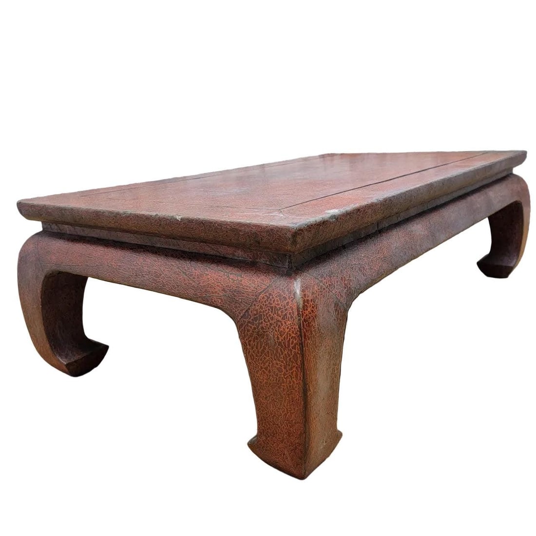 Antique Shanxi Province Red Lacquer Elm Coffee Table - 4