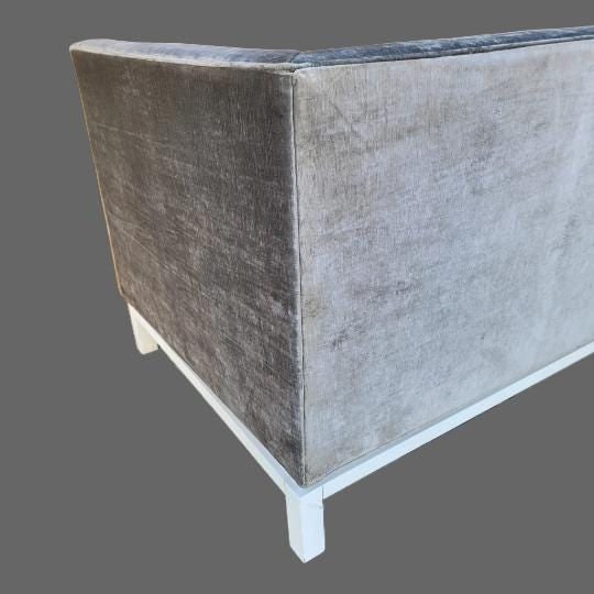 Lampert Charcoal Tufted Velvet Sofa by Jonathan Adler - 4