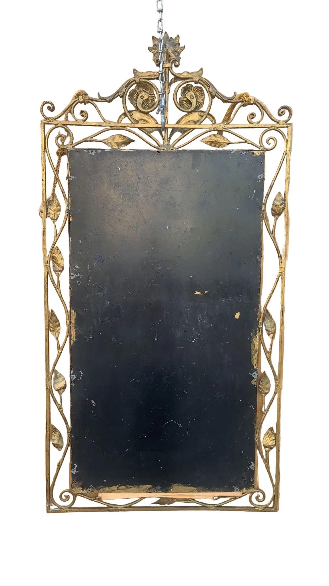 Vintage Italian Floral Wall Mirror - 2