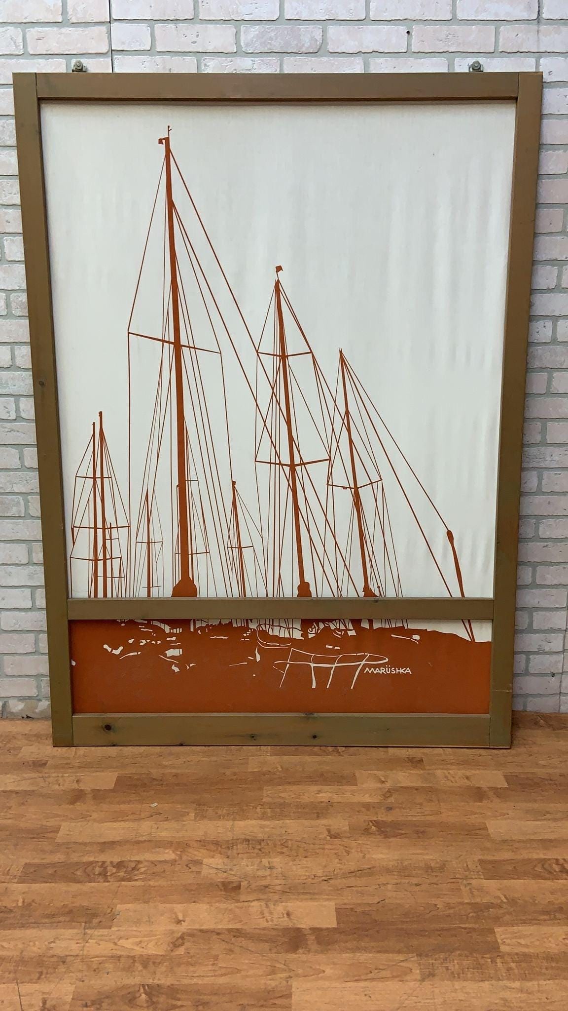 Vintage Marushka Canvas Art Print Fabric Framed Panels - Set of 4 - 2