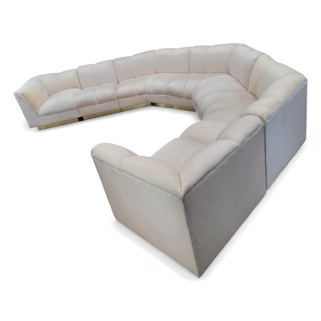 Vintage Modern 6 Piece Sectional Sofa for Reupholstery - 3