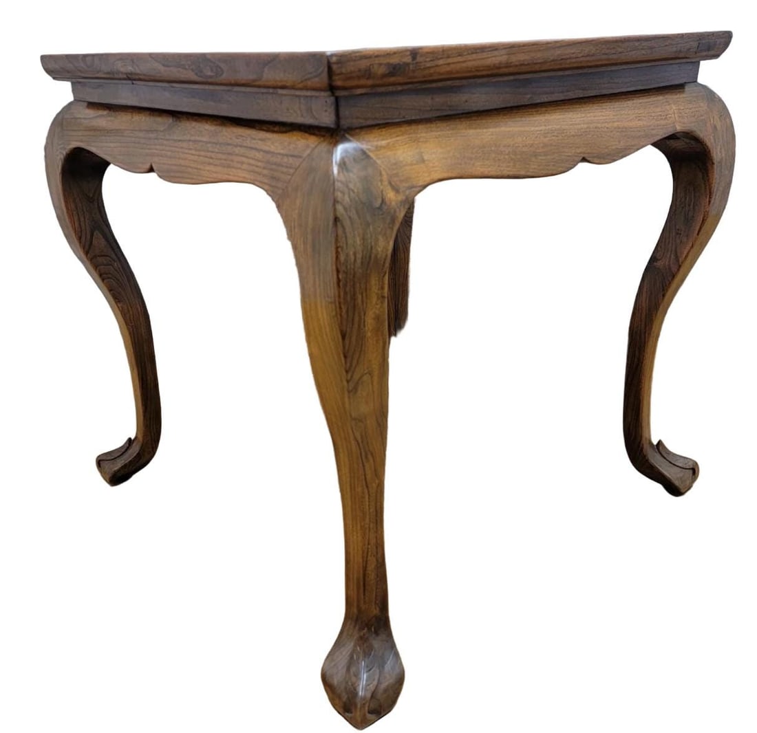 Vintage Chinese Elm Side Table - 2