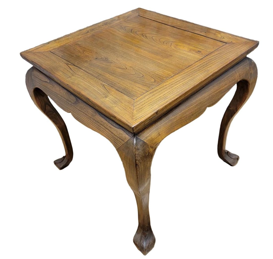 Vintage Chinese Elm Side Table - 4