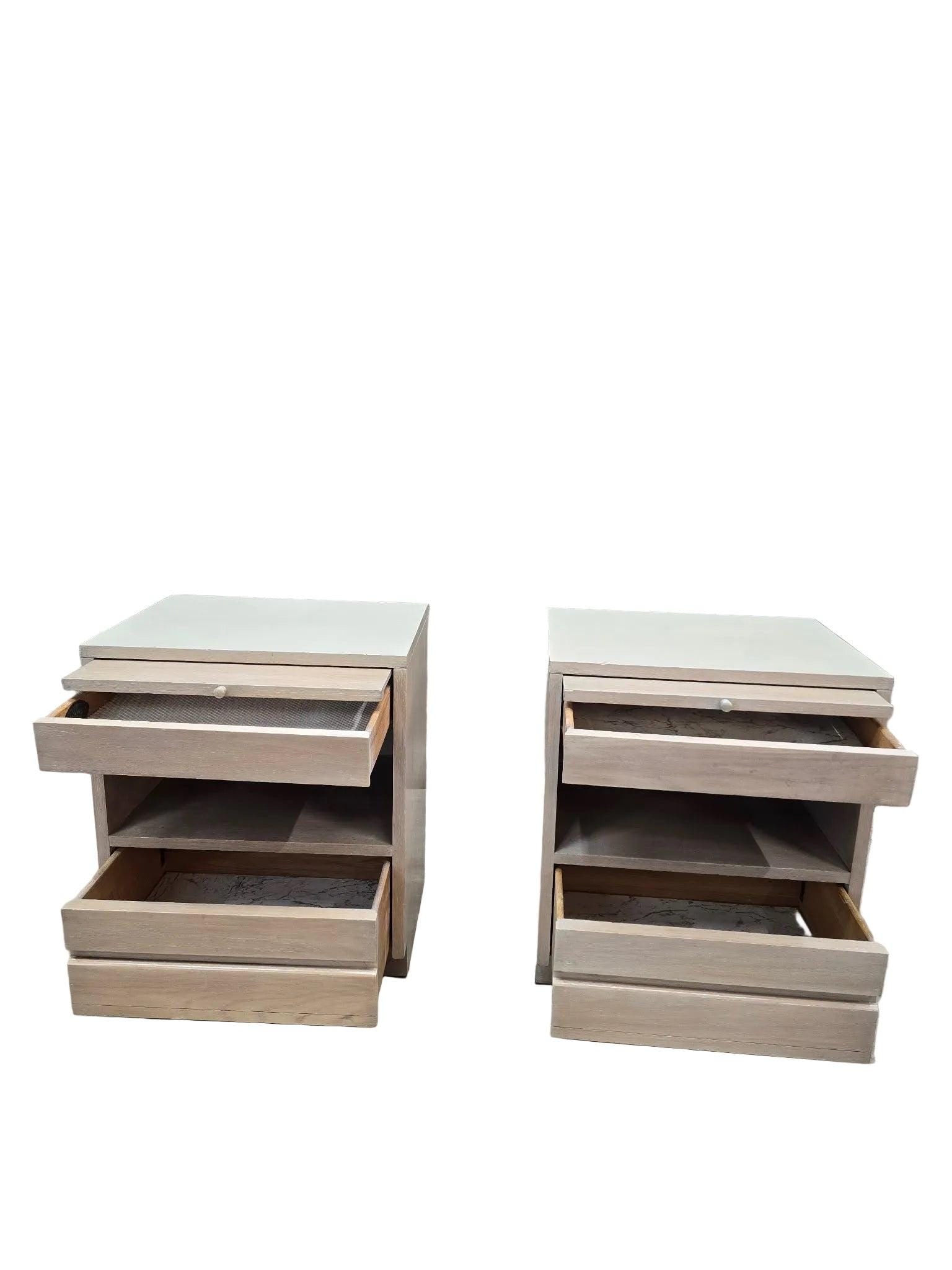 MCM Driftwood Nightstand by Sligh Cross Country Collection - Pair - 4