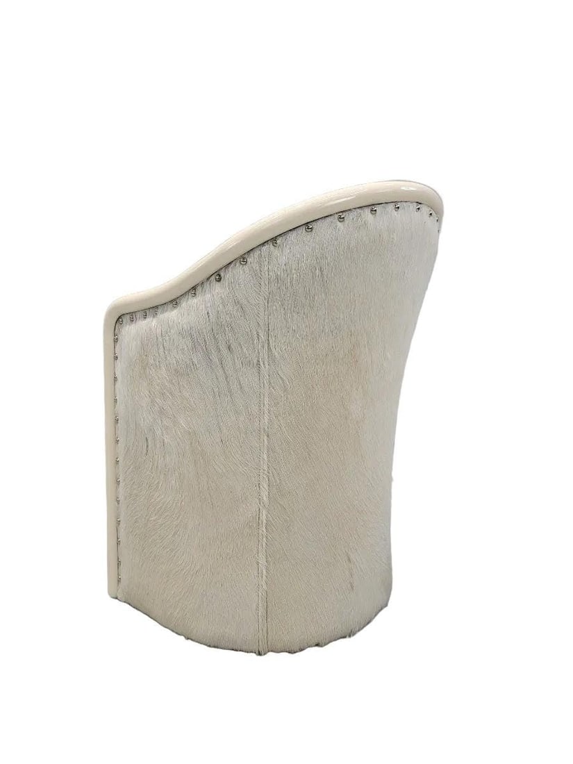 Vintage Italian Barrel Back Occasional Chair by Tonon Newly Reupholstered - 3