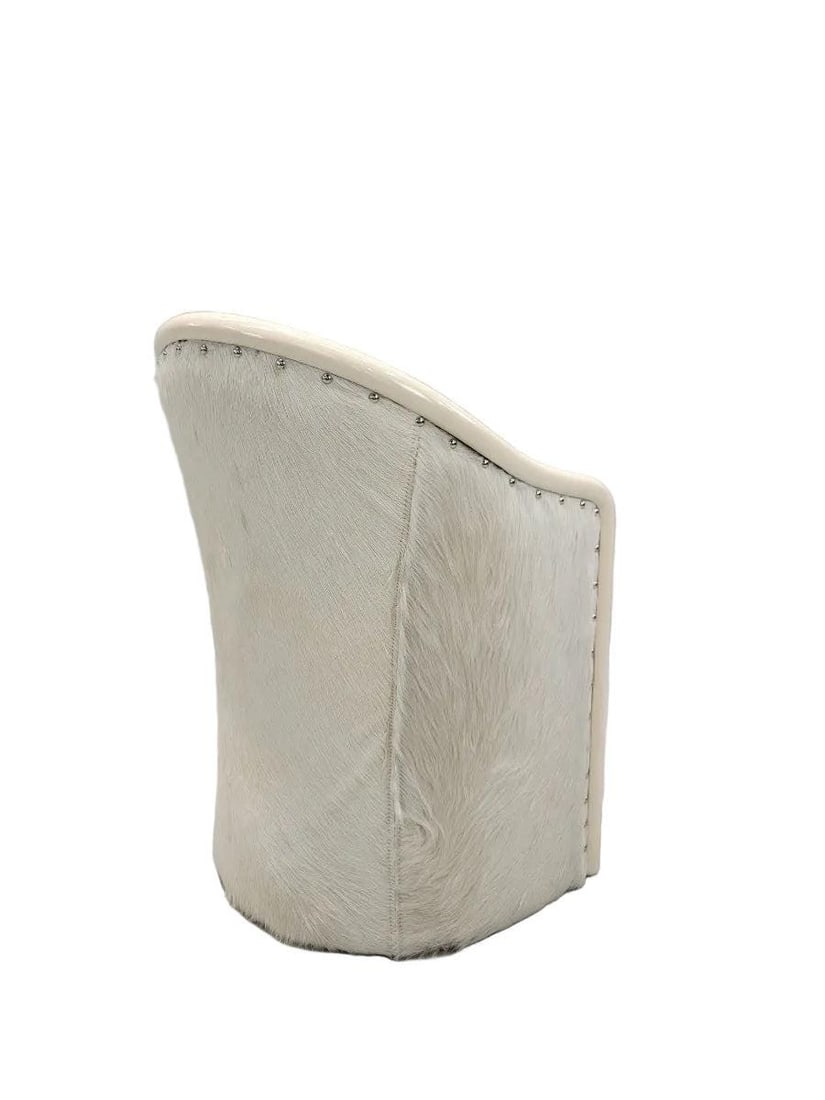 Vintage Italian Barrel Back Occasional Chair by Tonon Newly Reupholstered - 4