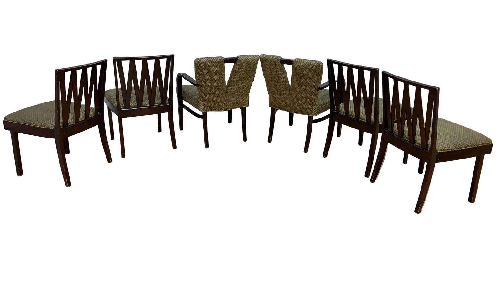 Art Deco Mahogany & Cork Dining Set by Johnson Furniture - 4