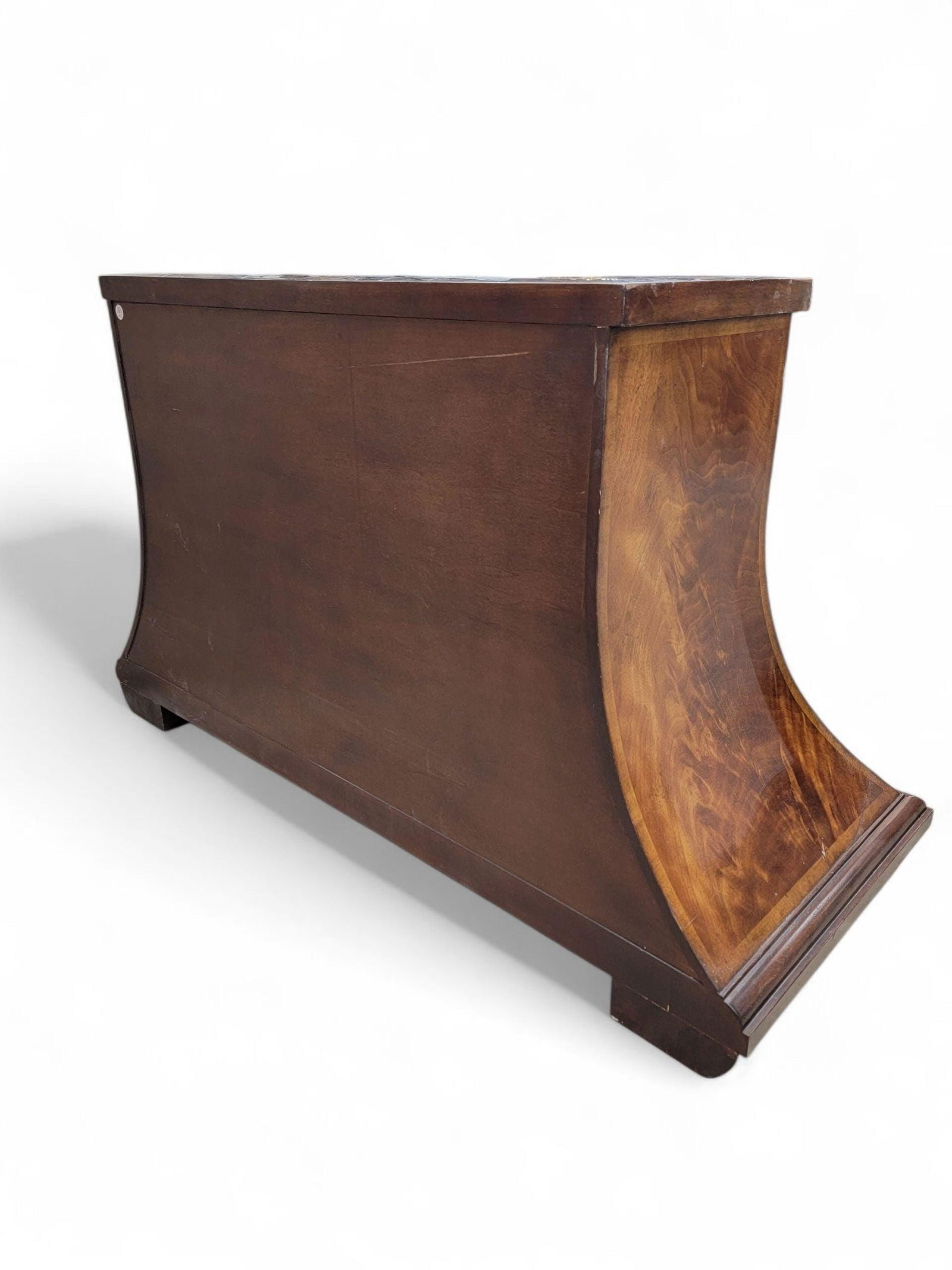 Vintage Arched Burl Dressers Monarch Furniture for Century - Set of 2 - 3