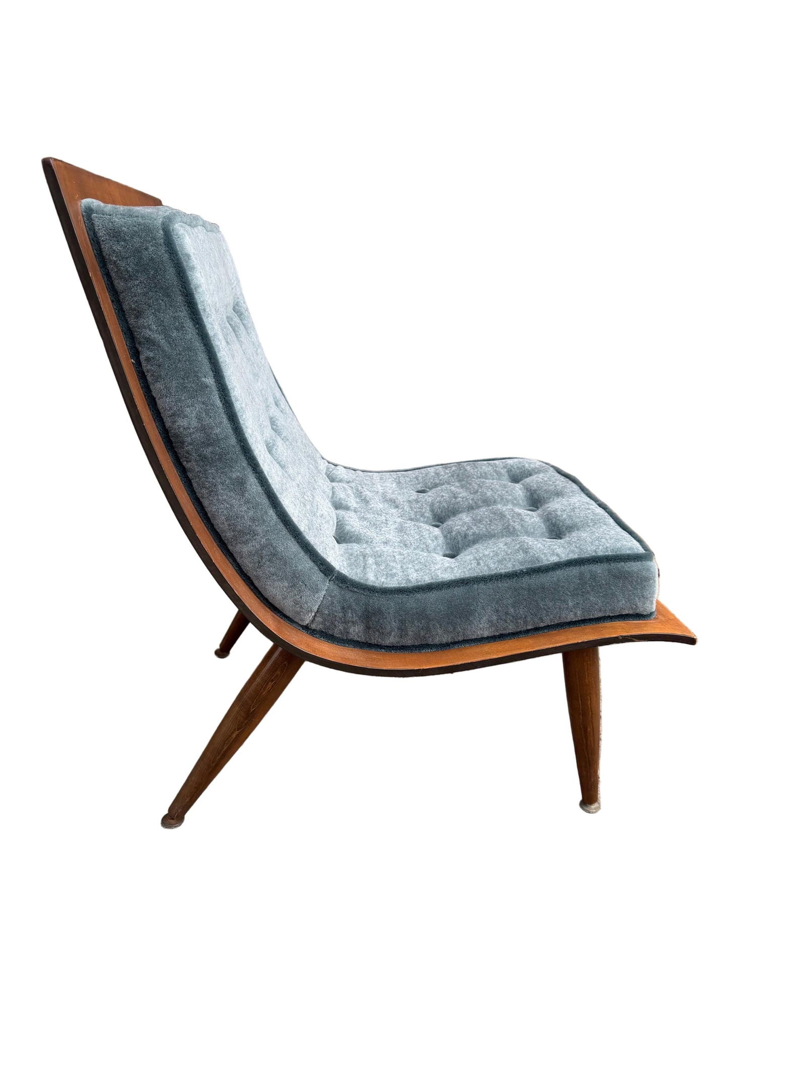 MCM Bentwood Scoop Chairs by Carter Brothers Newly Reupholstered - Set of 2 - 3