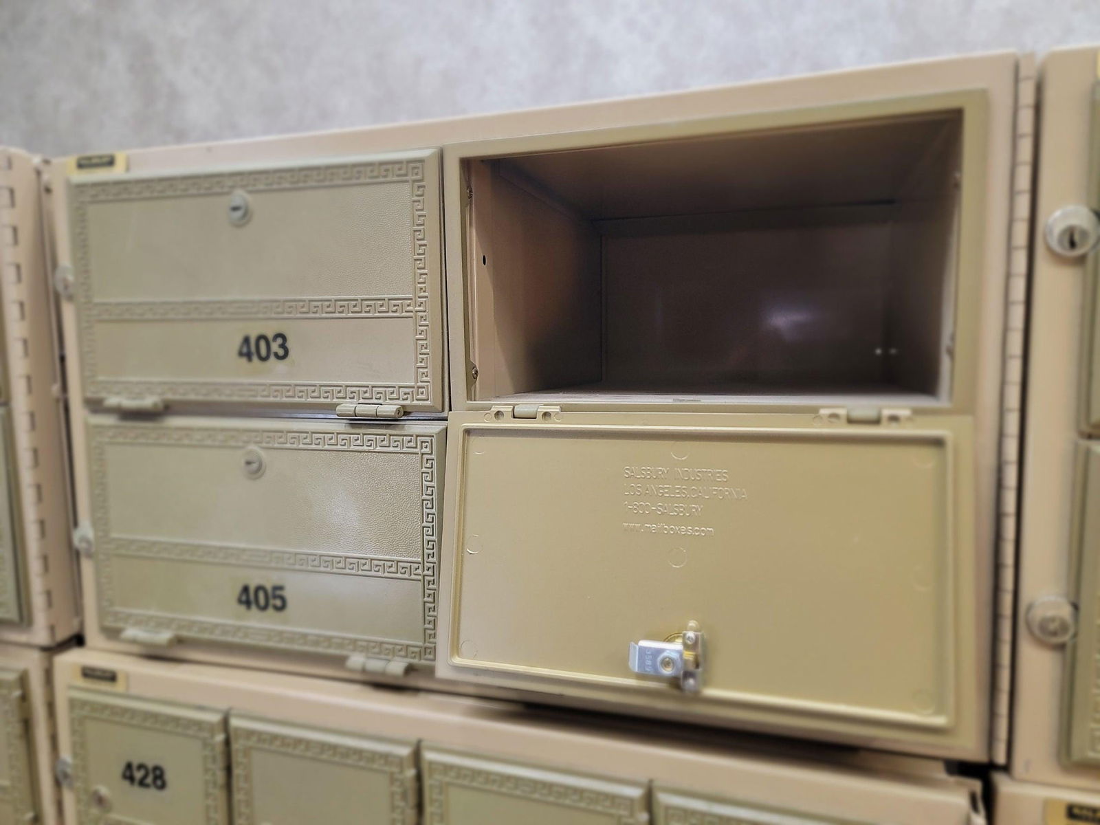 Vintage Metal Mailroom Storage Boxes by Salisbury Industries - Set of 12 - 4