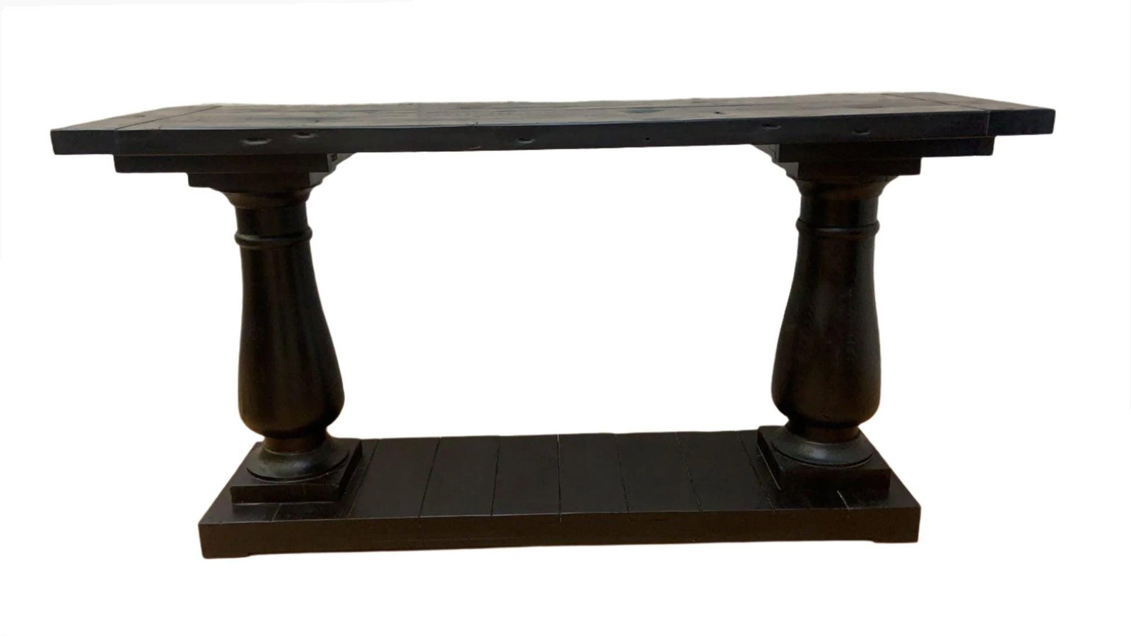 Vintage Salvaged Ebonized Console Table by Restoration Hardware (1 of 4)