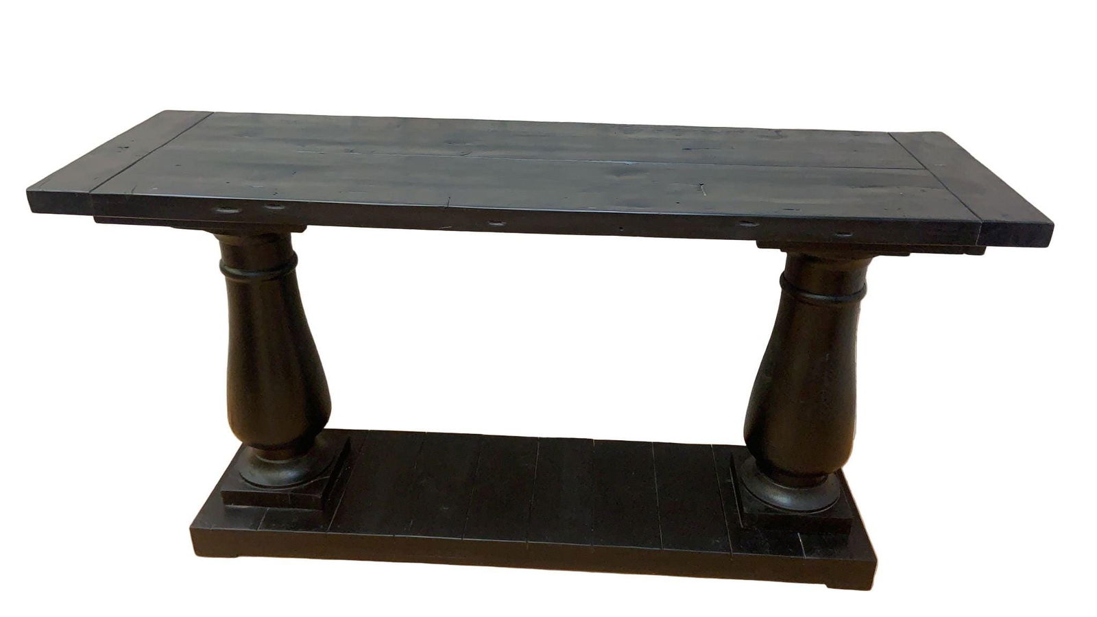 Vintage Salvaged Ebonized Console Table by Restoration Hardware - 2