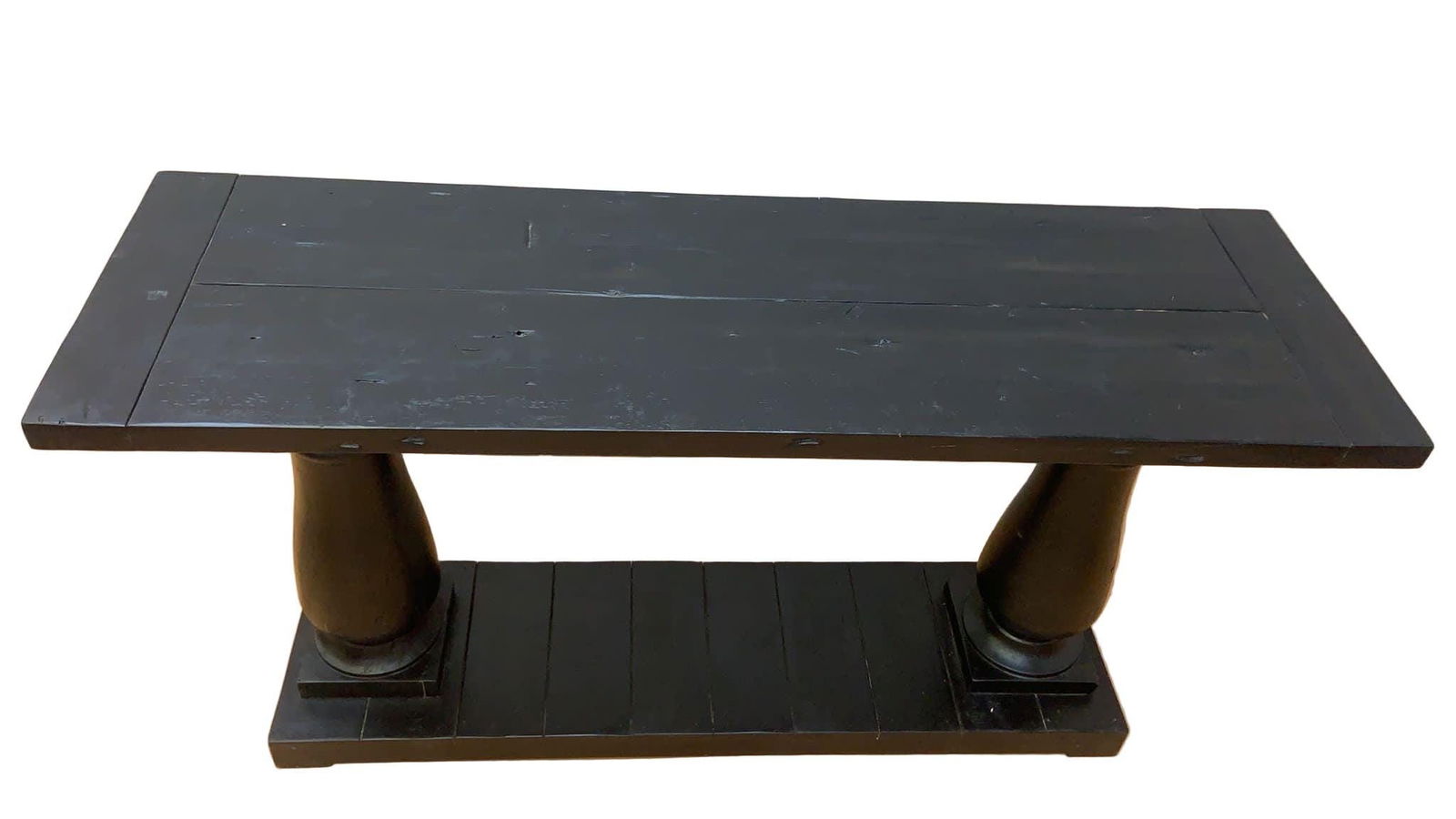 Vintage Salvaged Ebonized Console Table by Restoration Hardware - 3