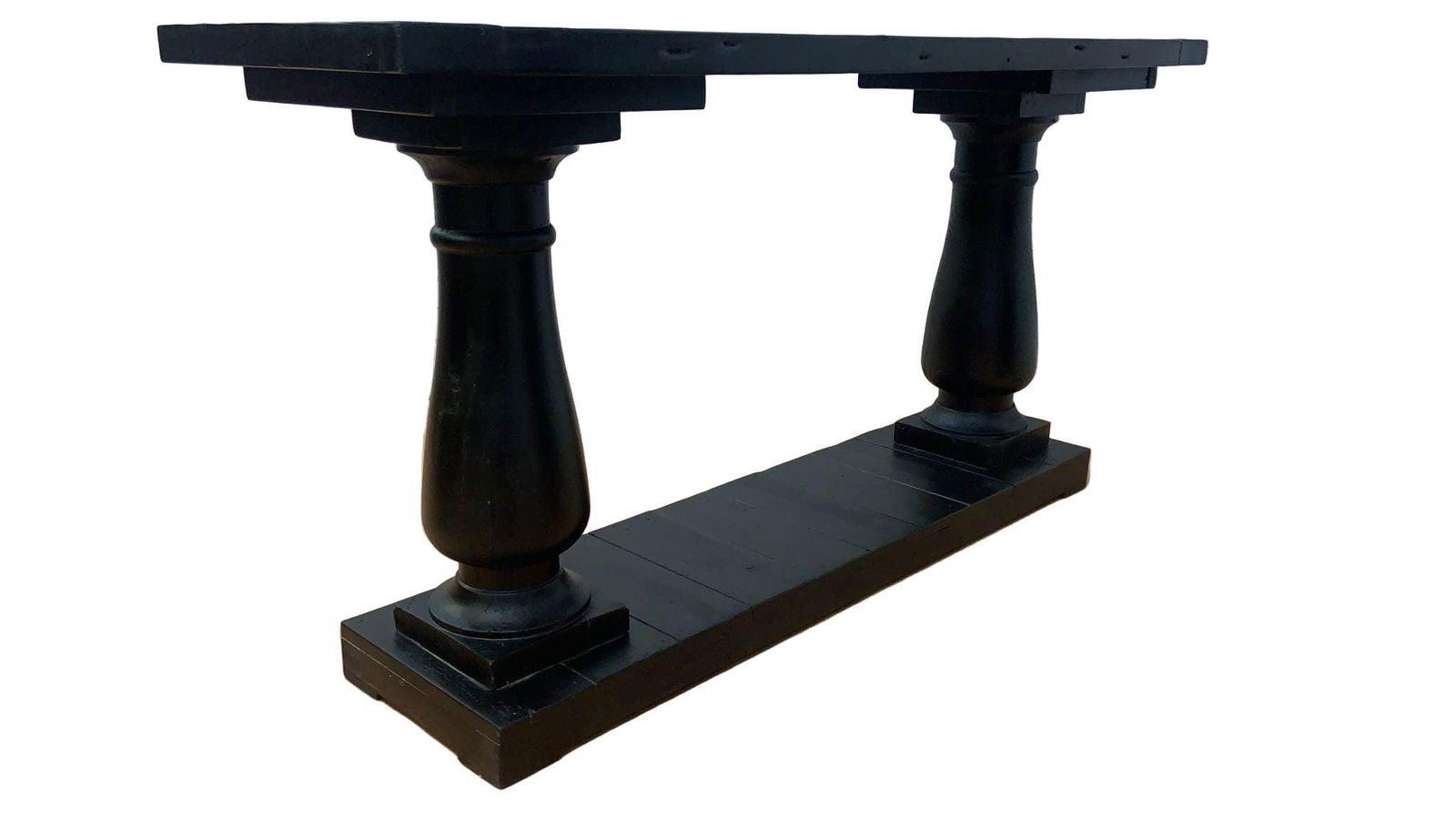 Vintage Salvaged Ebonized Console Table by Restoration Hardware - 4