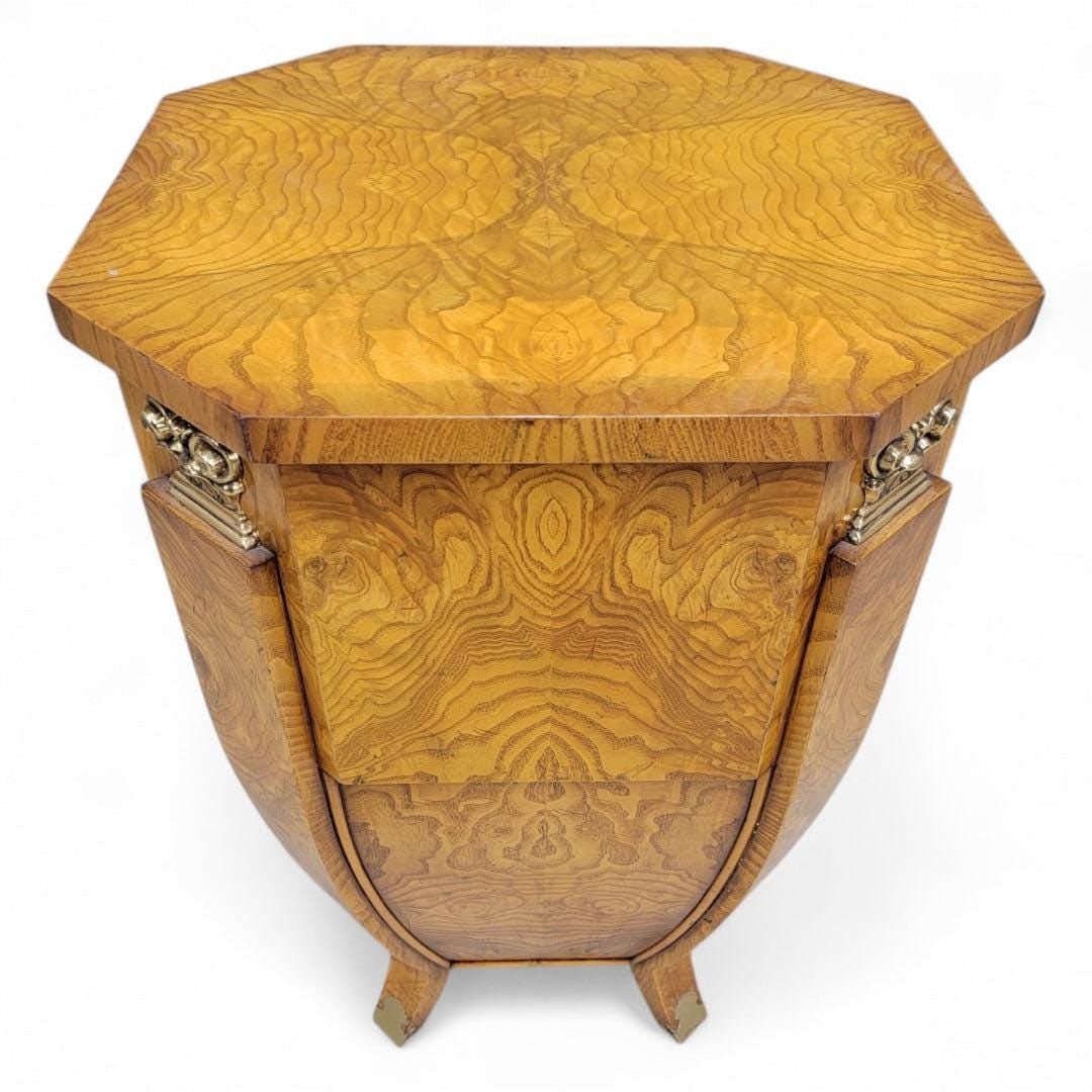 Art Deco Burl Side Table/Nightstand by William Switzer - 3