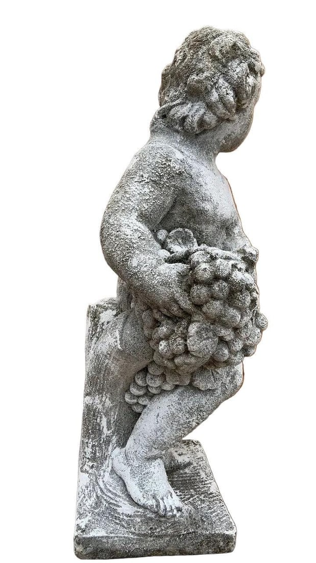 Vintage Neoclassical Style Cherub/Putti Garden Statue - 3