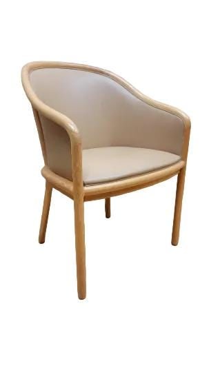 MCM Barrel Back Leather Chair by Ward Bennett - 4