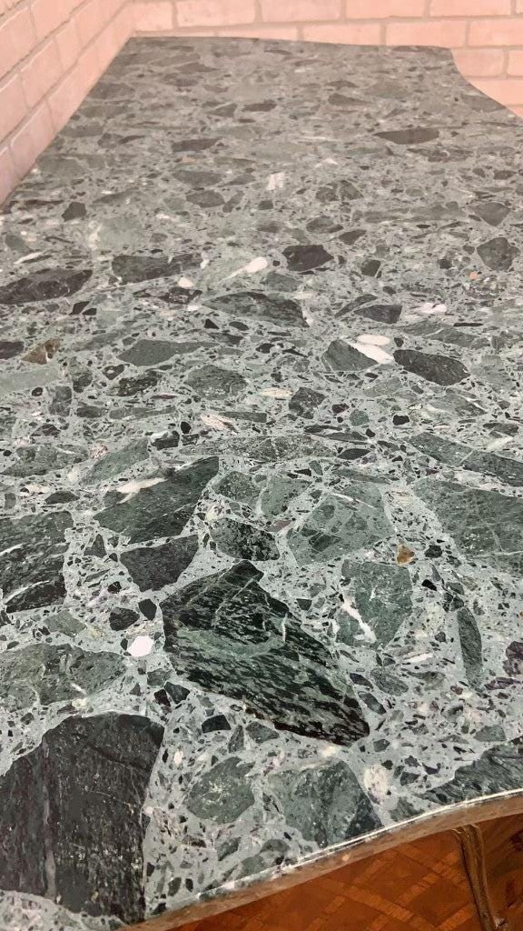 Antique French Louis XVI Style Marble Top Parquetry Bombe Chest - 3