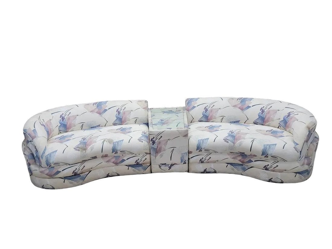 Postmodern Kagan Style Curved Sectional Sofa - 3
