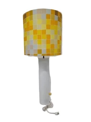 MCM Italian Retro Table Lamp with Yellow Shade - 3