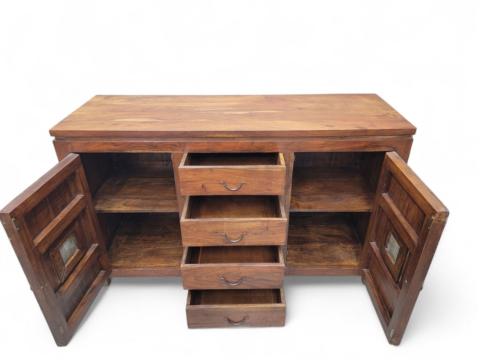 Vintage Rustic Reclaimed Barnwood Sideboard - 4