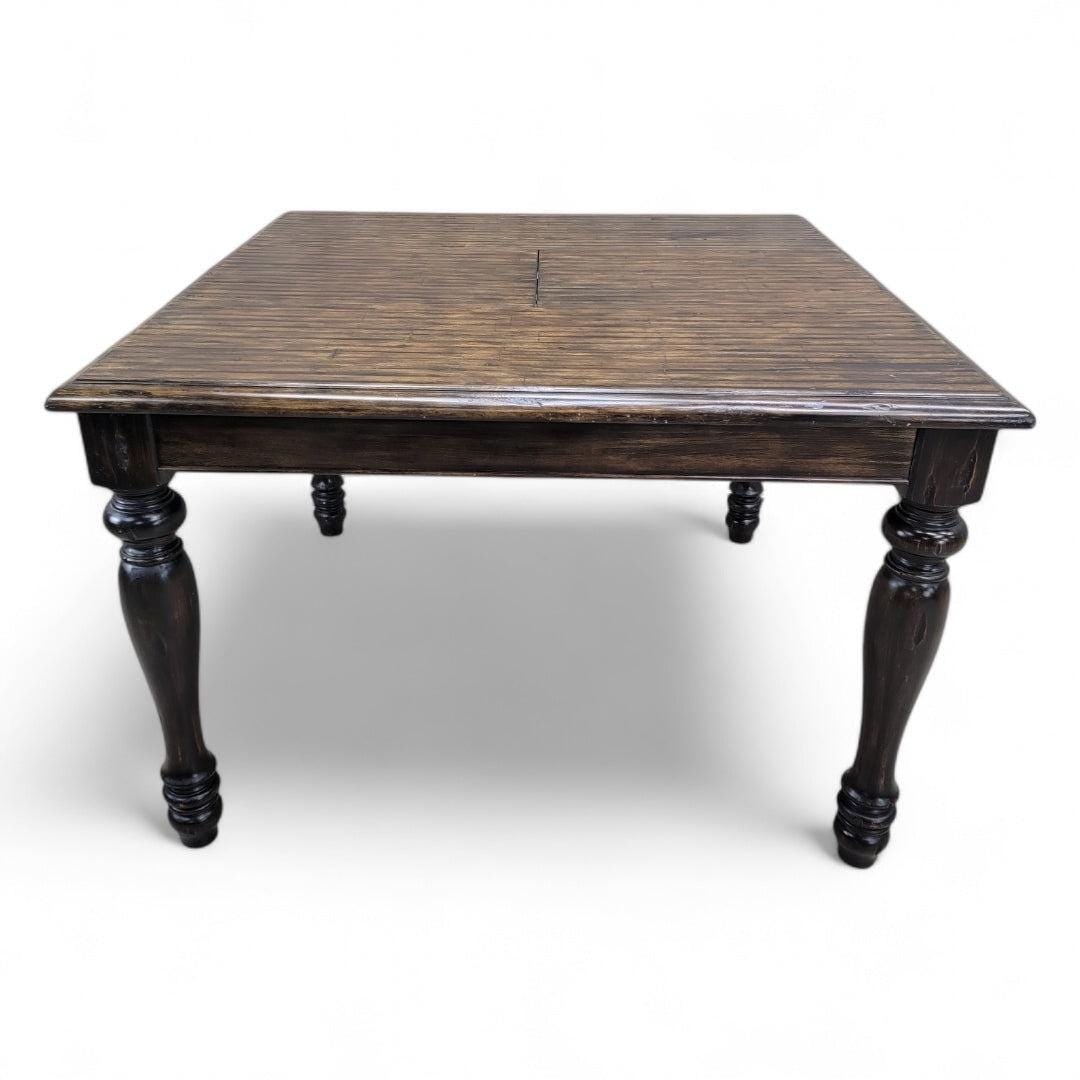 Vintage Rustic Town and Country Style Expanding Butterfly Farmhouse Table - 2