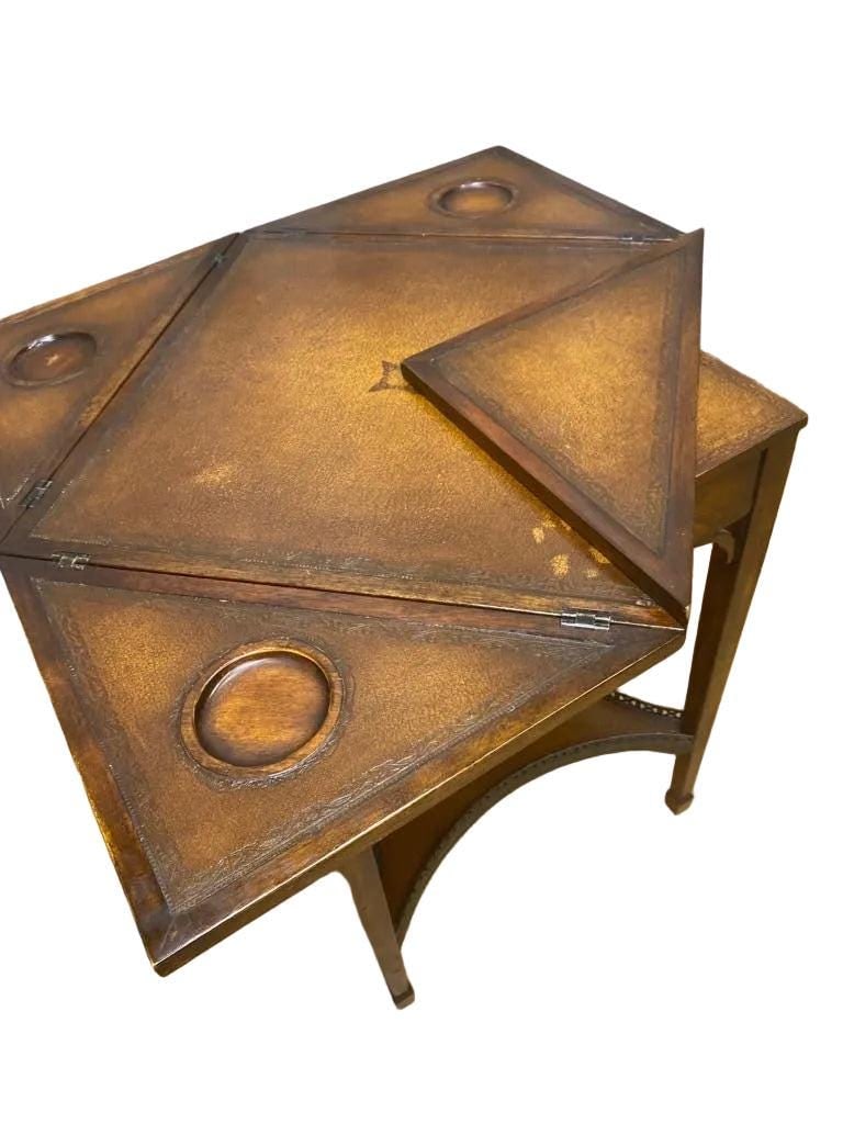 Theodore Alexander Handkerchief Game Table with 2 Chairs - 4