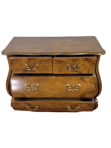 Vintage French Louis XV Revival Style Bombe Chest by Baker Furniture - 2