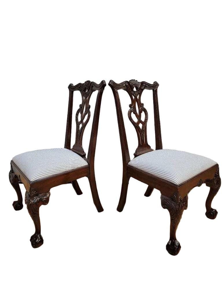 Vintage Chippendale Style Dining Chairs by Henredon - 6 - 4