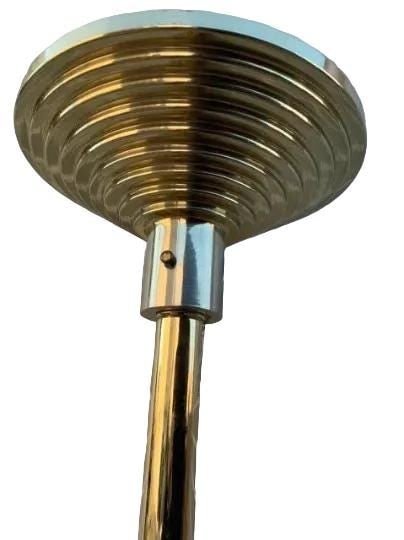 Art Deco Brass Torchiere Floor Lamp - 4