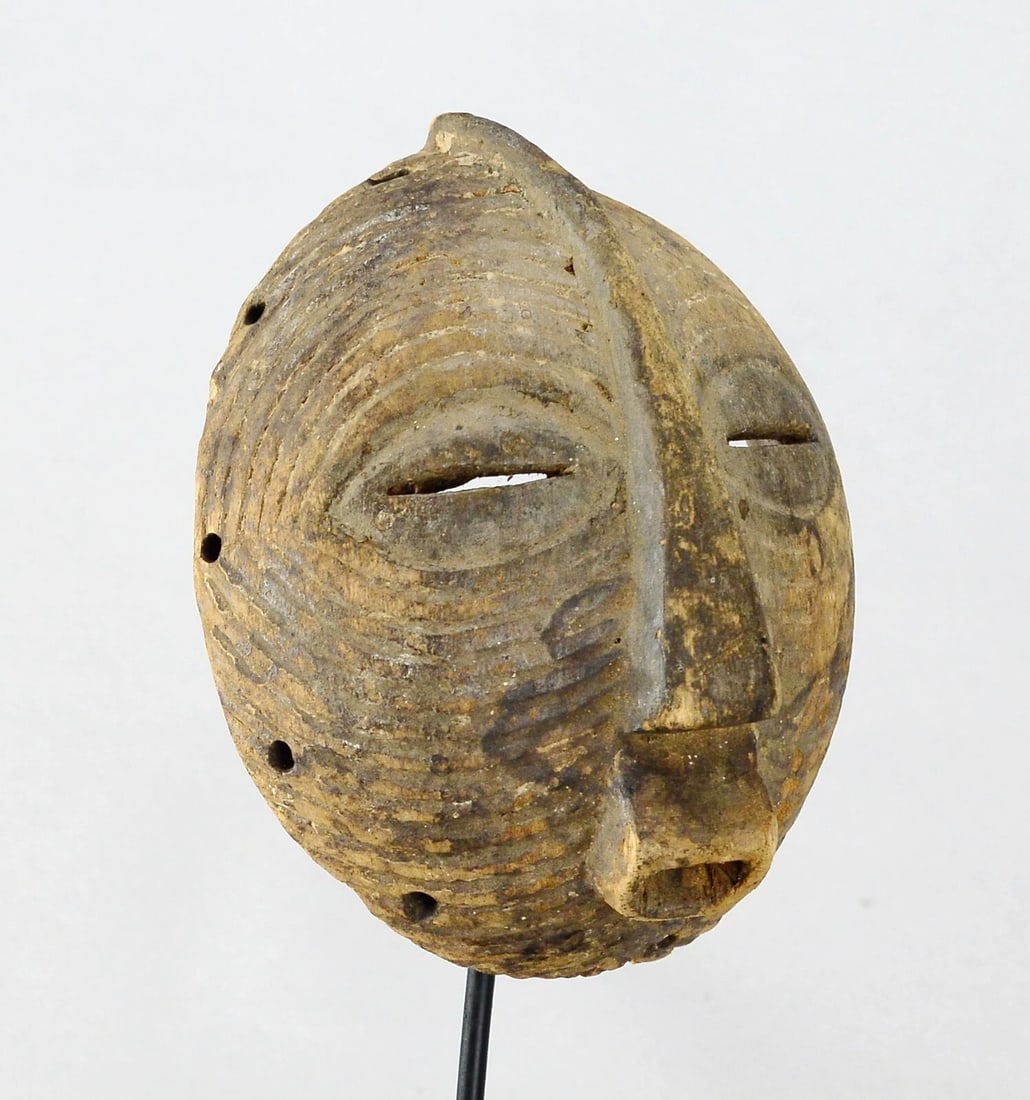 Cute LUBA Kifwebe mask Congo Drc African Tribal Art Baluba MC 2193 - 5