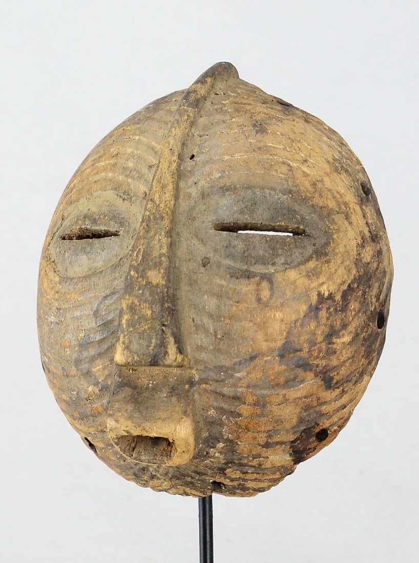 Cute LUBA Kifwebe mask Congo Drc African Tribal Art Baluba MC 2193 - 9