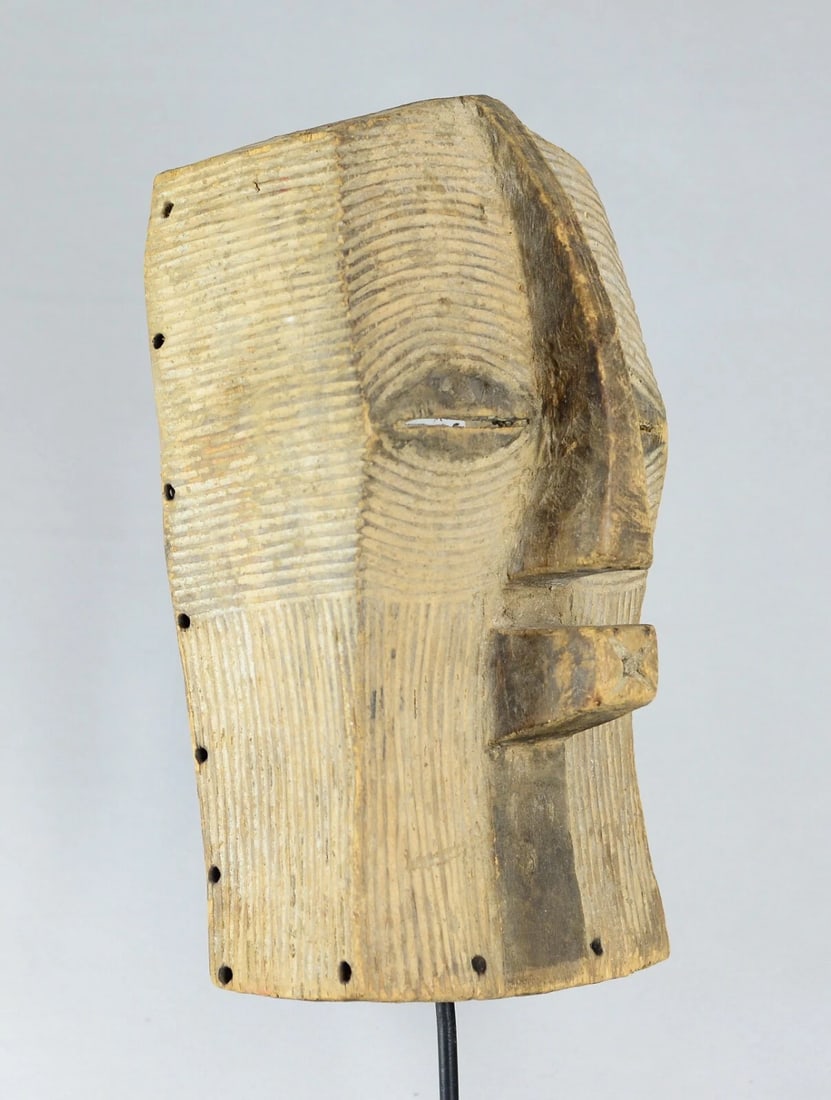 Large LUBA Kifwebe mask Congo Drc African Tribal Art Baluba MC 2131 - 9