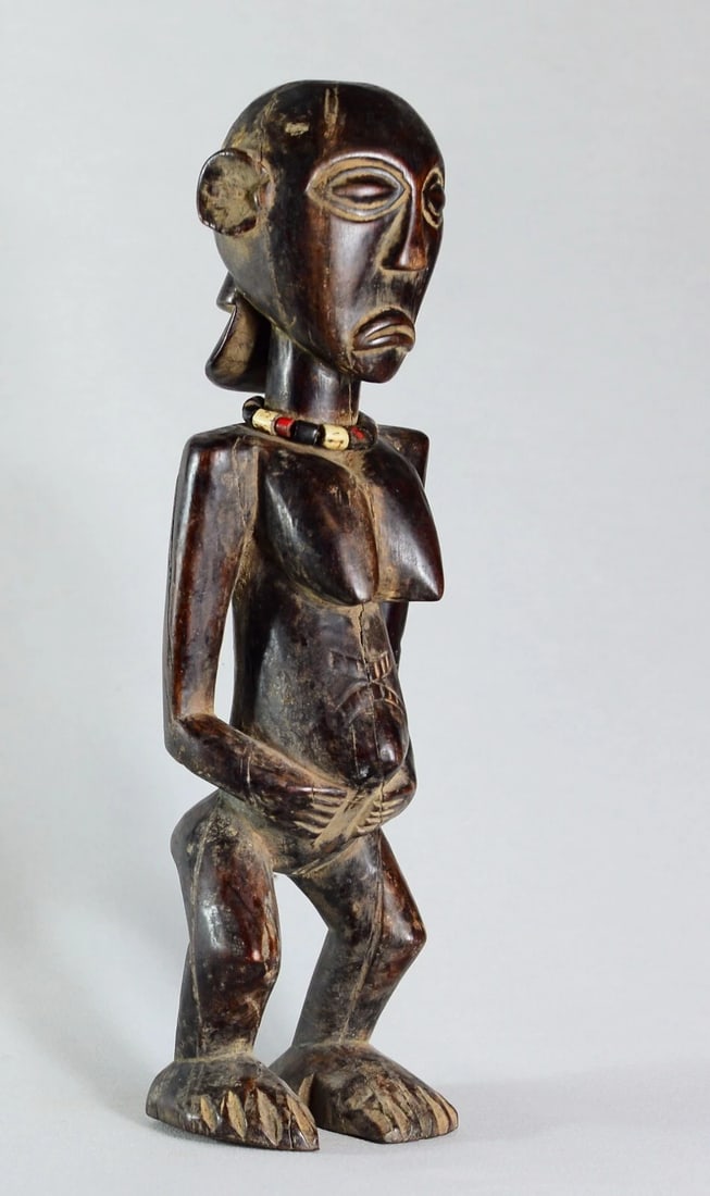 Powerful LUBA female figure statue sculpture Congo African Tribal Art 1649 - 5