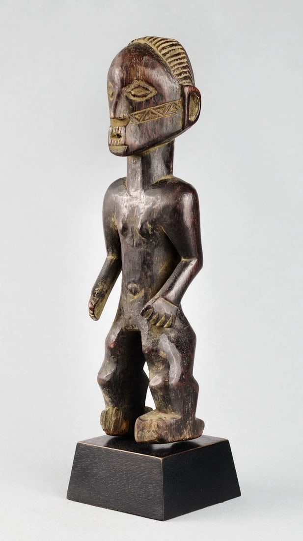 Congo Drc NIce Anthropomorphic NGBAKA wooden Figure African Tribal Art 2082 - 2
