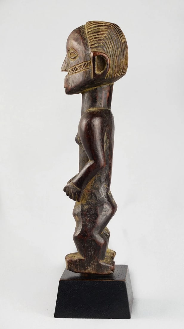 Congo Drc NIce Anthropomorphic NGBAKA wooden Figure African Tribal Art 2082 - 6