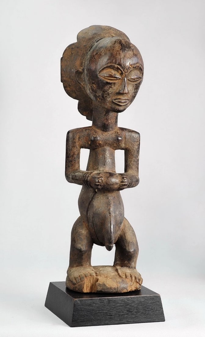 Rare LUBA male Figure Warua's Master style Statue Congo African Tribal Art 1040 - 10