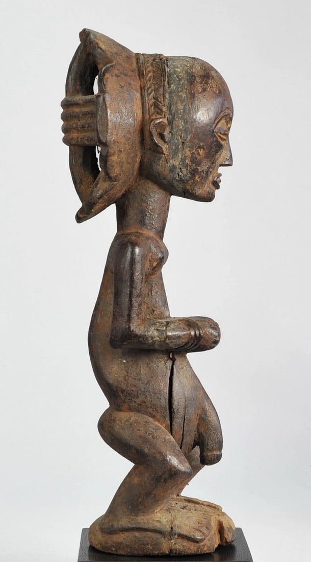 Rare LUBA male Figure Warua's Master style Statue Congo African Tribal Art 1040 - 11