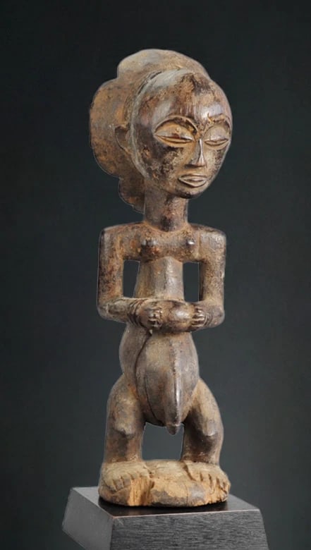 Rare LUBA male Figure Warua's Master style Statue Congo African Tribal Art 1040 (1 of 11)