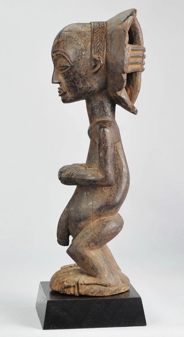 Rare LUBA male Figure Warua's Master style Statue Congo African Tribal Art 1040 - 5
