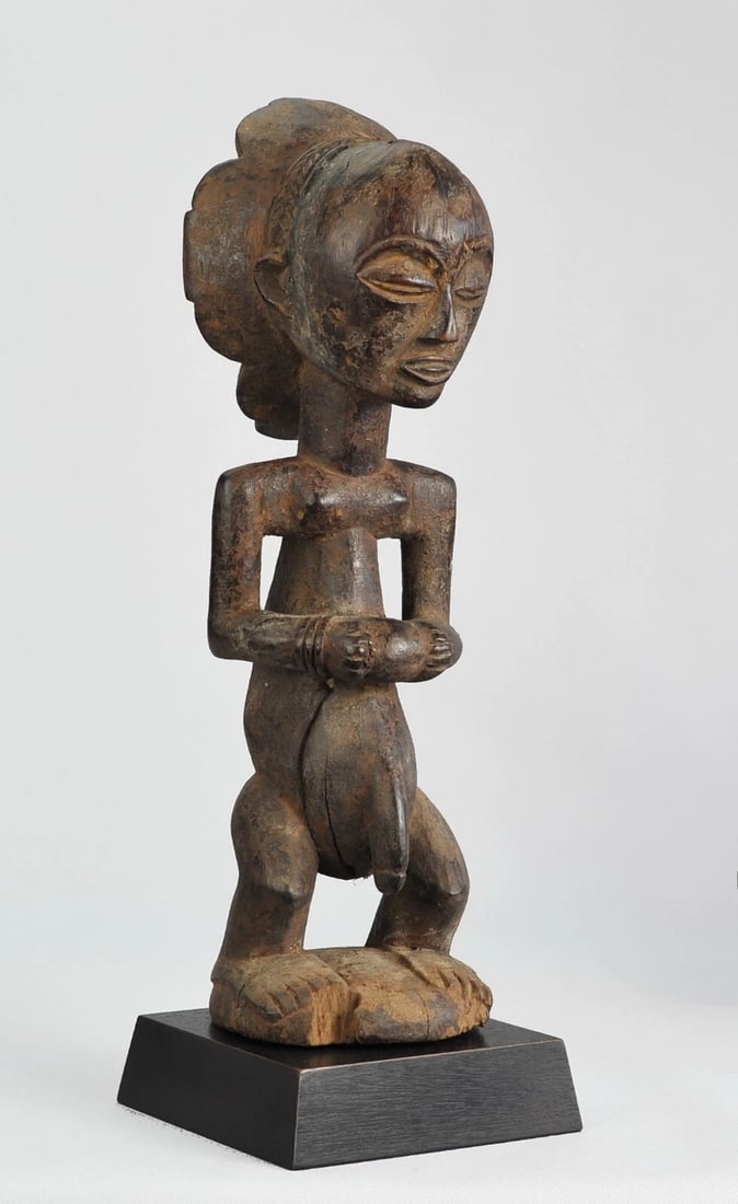 Rare LUBA male Figure Warua's Master style Statue Congo African Tribal Art 1040 - 6