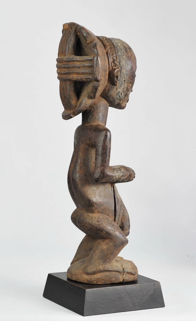 Rare LUBA male Figure Warua's Master style Statue Congo African Tribal Art 1040 - 9